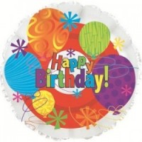 Шар-круг, С Днем рождения воздушные шарики, ленты