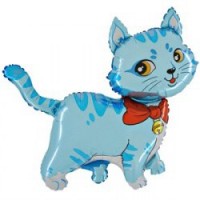 Голубой котенок с бантом