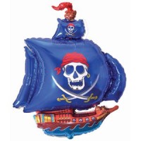 Пиратский корабль синий