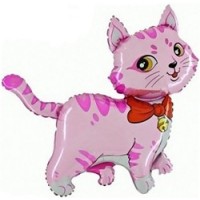 Розовый котенок с бантом