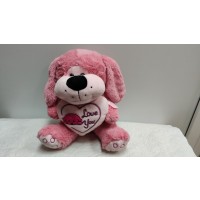 Tемно-розовая собака с сердцем